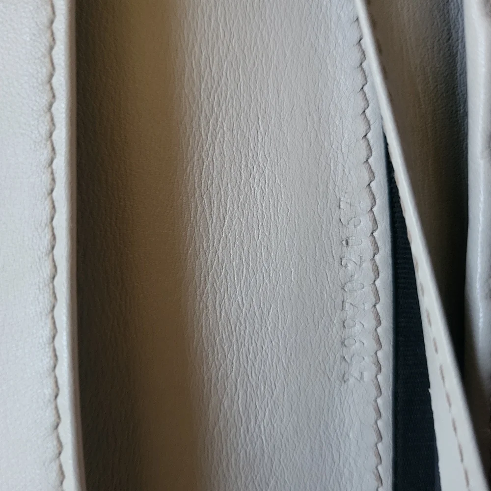 Gucci Beige GG Logo Stud Long Wallet
